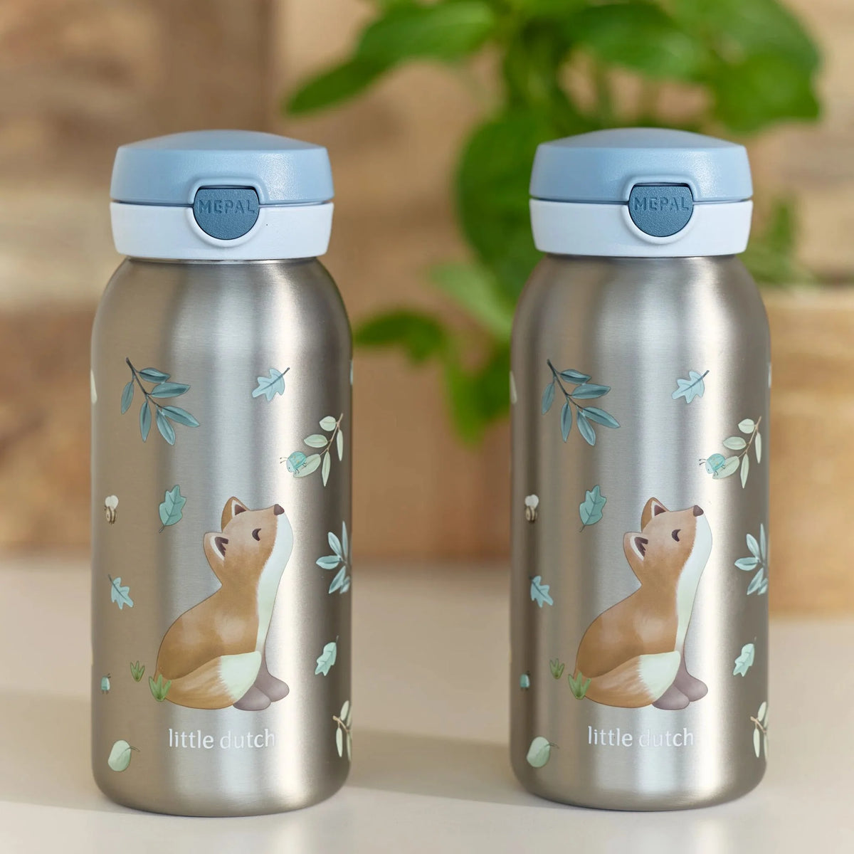 BOTELLA FLIP CAP ACERO FOREST FRIENDS