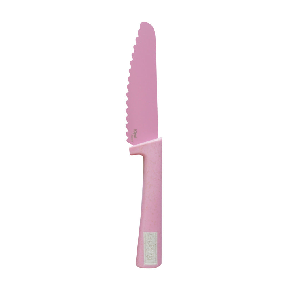 CUCHILLO CLASICO SEGURO PARA NIÑOS KLYV ROSA