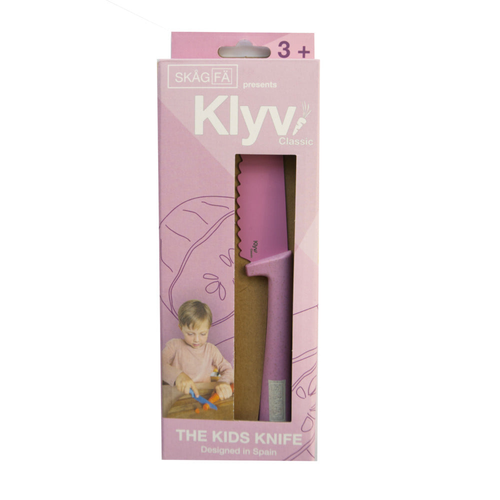 CUCHILLO CLASICO SEGURO PARA NIÑOS KLYV ROSA