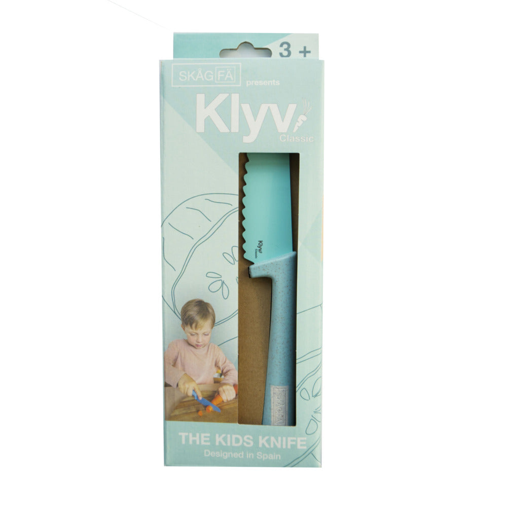 CUCHILLO CLASICO SEGURO PARA NIÑOS KLYV AZUL AGUA