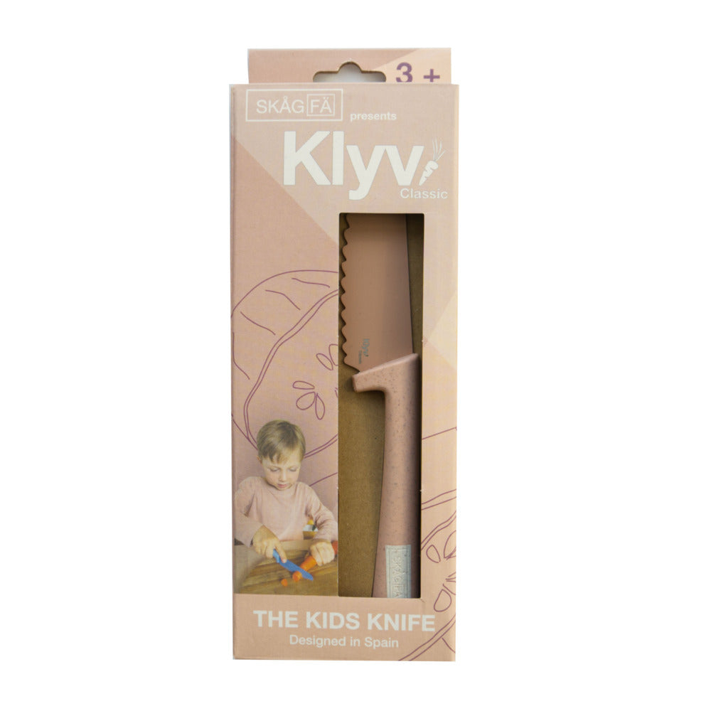 CUCHILLO CLASICO SEGURO PARA NIÑOS KLYV NARANJA