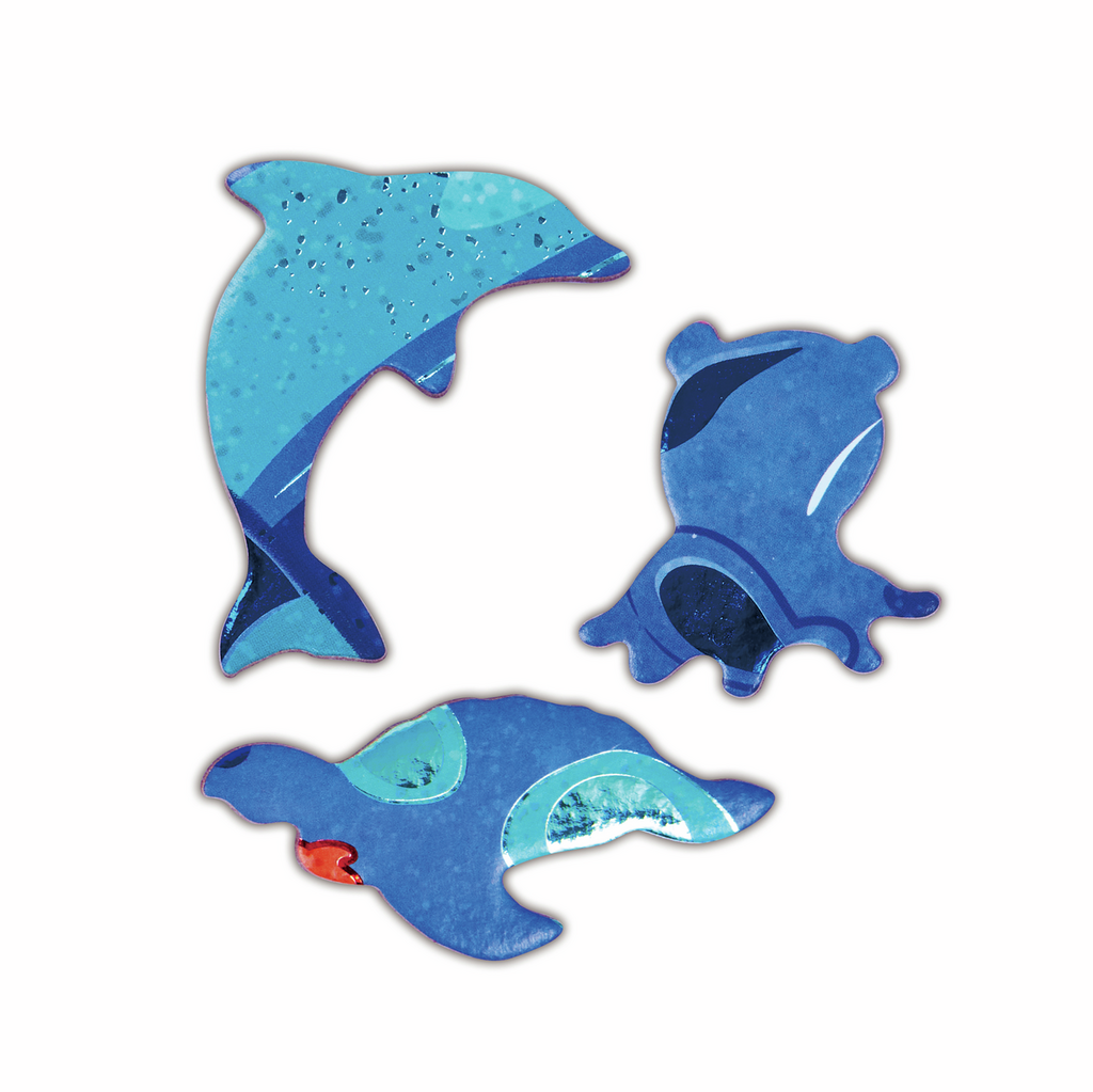 PUZZLE DE SUELO BRILLANTE BALLENA 200PCS