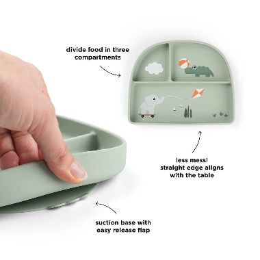 PLATO CON 3 COMPARTIMENTOS - PARQUES INFANTIL