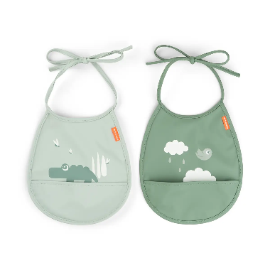 PACK DE 2 BABEROS CON BOLSILLO - CROCO
