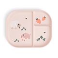 PLATO CON 3 COMPARTIMENTOS - ROSA