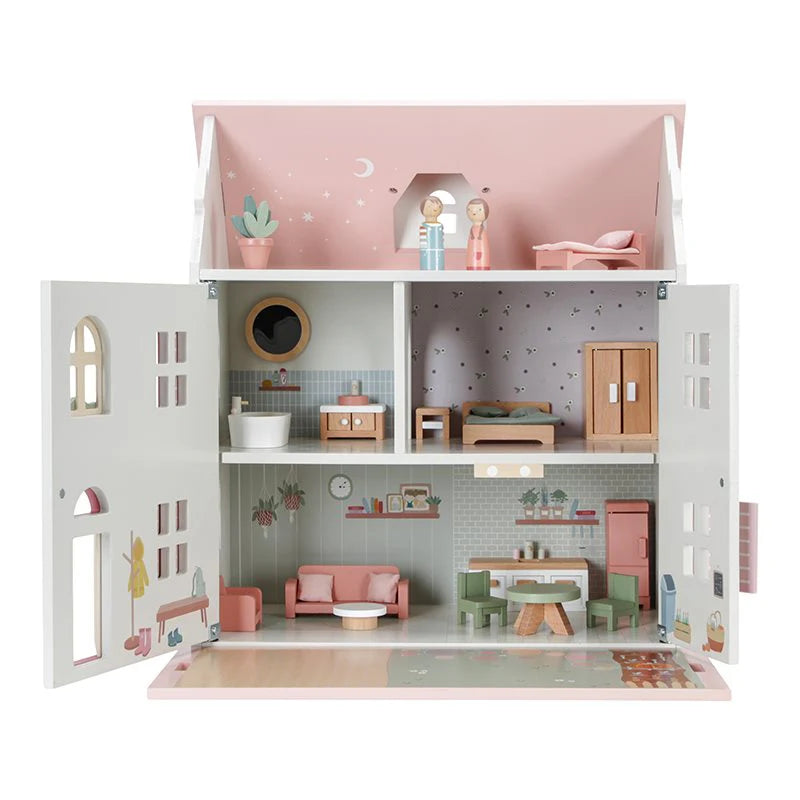 CASA DE MUÑECAS DE MADERA