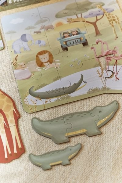 PUZZLE 6 EN 1 SAFARI FRIENDS