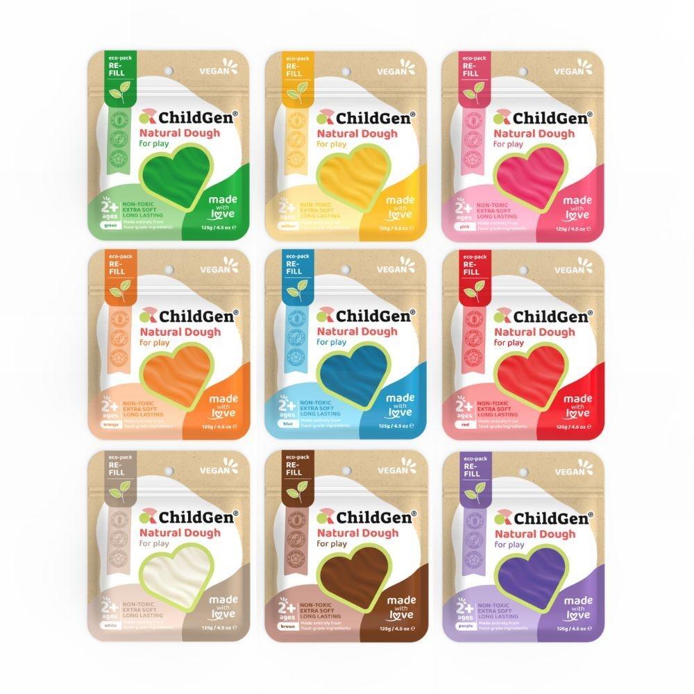 PACK 9 BOLSAS PLASTILINA NATURAL (125G)