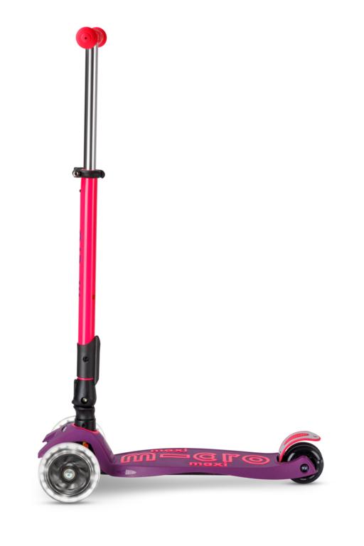 PATINETE MAXI DELUXE NEÓN LED LILA-ROSA