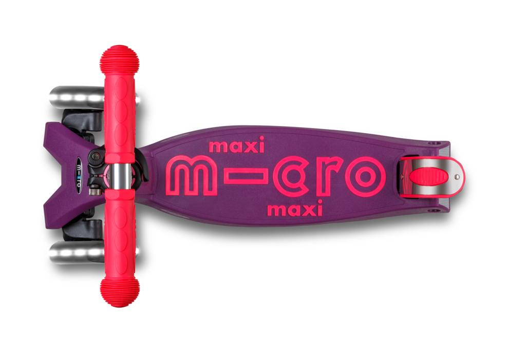PATINETE MAXI DELUXE NEÓN LED LILA-ROSA
