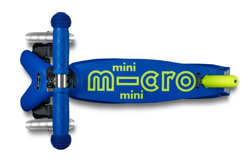 PATINETE MINI DELUXE PLEGABLE NEON LED AZUL-AMARILLO