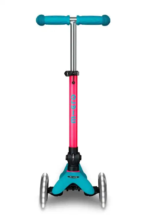 PATINETE MINI DELUXE NEON LED AQUA-FUCSIA